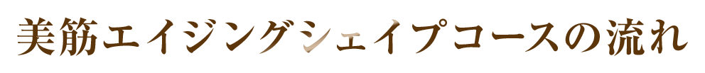 美筋エイジングシェイプコースの流れ