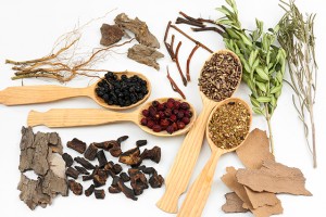 Traditional chinese herbal medicine ingredients, close-up