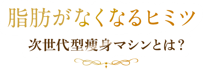 「HIFUハイフ」だからできる脂肪がなくなるヒミツ